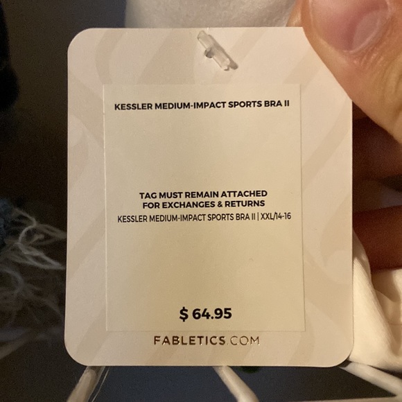 Fabletics White Medium-Impact Sports Bra - Picture 3 of 3